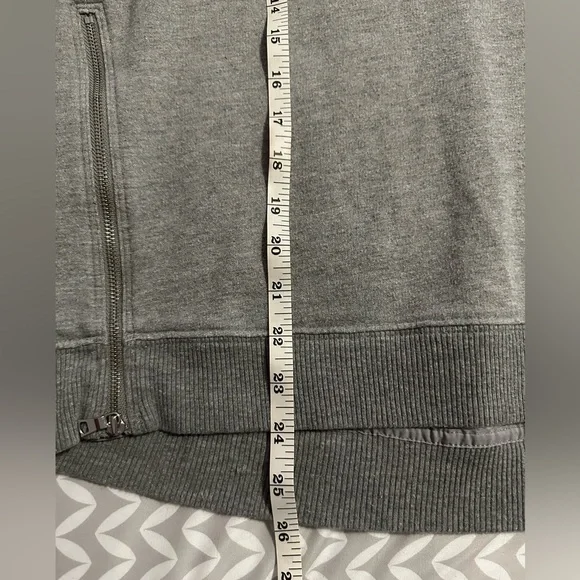 GAP Small Heather Grey Gray Sweatshirt with Side Zip - Picture 6 of 9